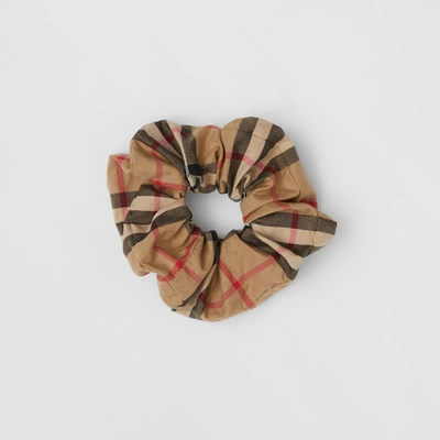 Burberry Kids Beige Vintage Check Scrunchie In Brown