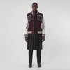 BURBERRY BURBERRY LEATHER SLEEVE TECHNICAL WOOL VARSITY JACKET,80455321
