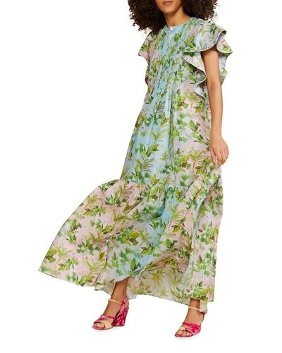 Cynthia Rowley Nairobi Tropical Caftan Dress In Multi