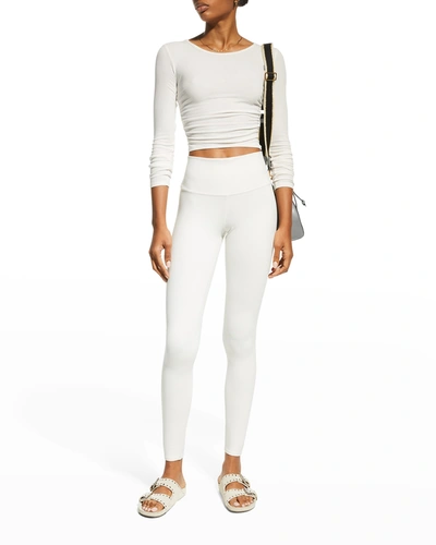 Alo Yoga Airbrush High-waist Sport Leggings In Ivory