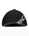 Moncler Diagonal Logo-print Baseball Cap In Black