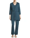 Cosabella Women's 3-piece Bella Maternity Robe, Camisole, & Pants In Black Ivory