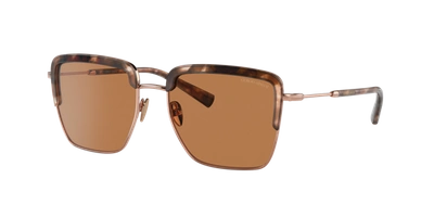 Giorgio Armani Tortoiseshell-effect Square-frame Sunglasses In Brown