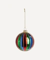 UNSPECIFIED MULTICOLOURED STRIPE GLASS BAUBLE,000725667