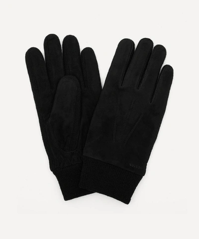 Hestra Geoffrey Suede Gloves In Black