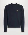 Belstaff Logo Print Jersey Sweatshirt In Dark Ink