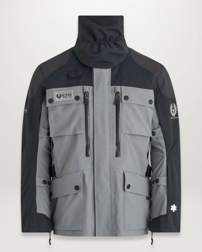 Belstaff Long Way Up Motorcycle Jacket In Light Grey/black