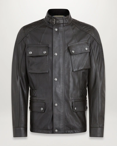 Belstaff Turner Motorcycle Jacket In Antique Black