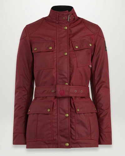 Belstaff Trialmaster Motorcycle Jacket In Racing Red