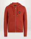 Belstaff Full Zip Hoodie In Red Ochre