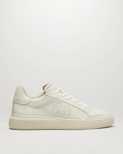 Belstaff Track Low Top Trainers In Clean White