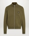 Belstaff Full Zip Sweatshirt Dark Green Size L In Salvia