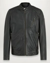 Belstaff Lambskin V Racer Jacket In Black