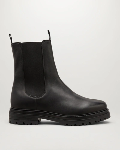 Belstaff Kensington Leather Chelsea Boots In Black