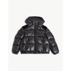 Moncler Girls Black Kids Chouelle Quilted Shell Hooded Puffer Jacket 4-10 Years 14 Years