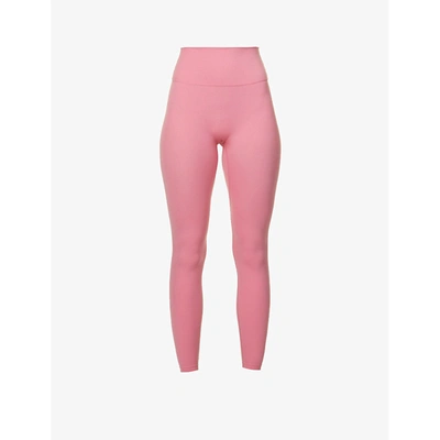 Adanola Womens Blush Pink Ultimate High-rise Stretch-jersey Legging L