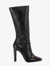 Saint Laurent Camden Boots In Shiny Grained Leather In Black
