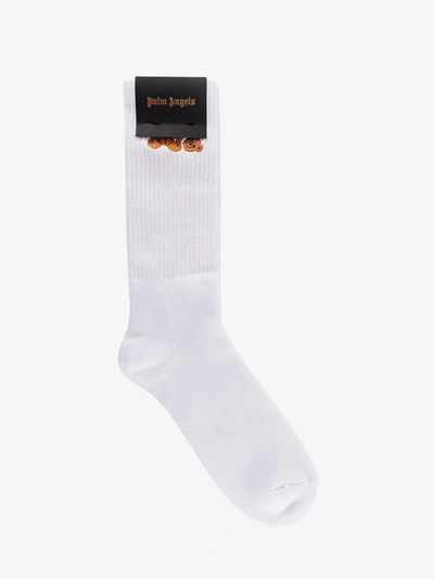 Palm Angels Bear Socks In White