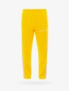 Palm Angels Nylon Trousers With Contrasting Side Bands In Yellow