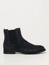 Tod's Ankle Boot In Suede In Blue