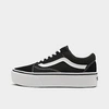 Vans Women's Old Skool Platform Casual Shoes In Black/white
