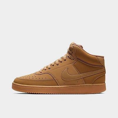 Nike Men's Court Vision Mid Casual Shoes In Brown