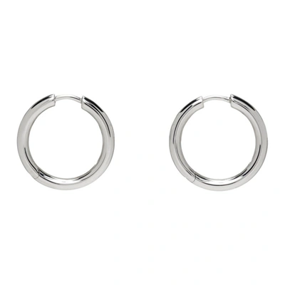 Tom Wood Medium Classic Hoop Earrings In Silver