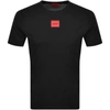 Hugo Boss Diragolino Coordinating Contrast Box Logo T-shirt In Black In Black