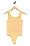 Yummie Ruby Thong Bodysuit In Golden Glow/ White Stripe