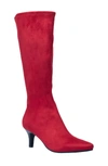 Impo Noland Stretch Tall Dress Boot In Scarlet Red W