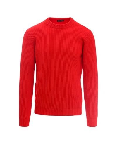 Roberto Collina Ribbed Sweater In Red