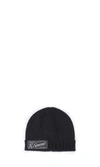 Raf Simons Logo-patch Beanie Hat In Black