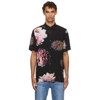Hugo Boss Ebor Flower Print Short Sleeve Shirt In Black In 1 Black