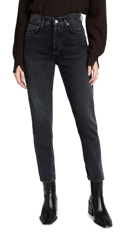 Agolde Denim Fen Straight - Shambles In Black