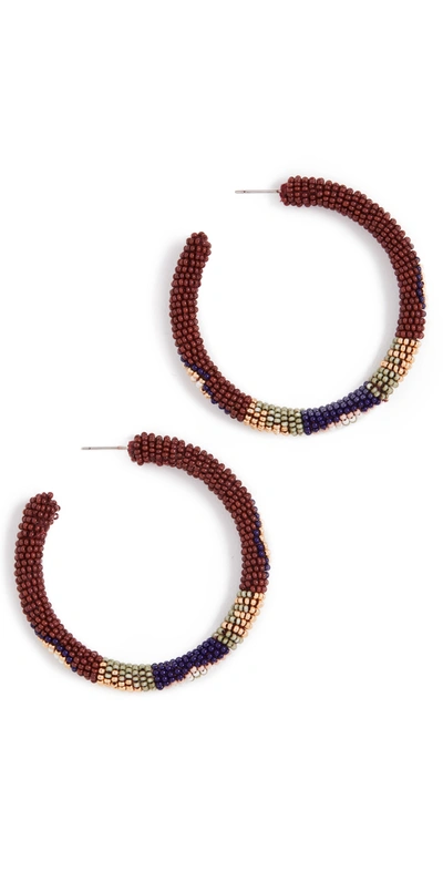 Deepa Gurnani Mishita Earrings In Rust