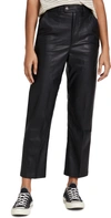 LEVI'S MATH CLUB FAUX LEATHER SLACKS,LEVIV20894