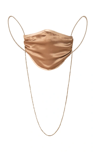 Johanna Ortiz Women's Kate Is Wearing Satin-lined Silk Charmeuse Face Mask In Black,neutral