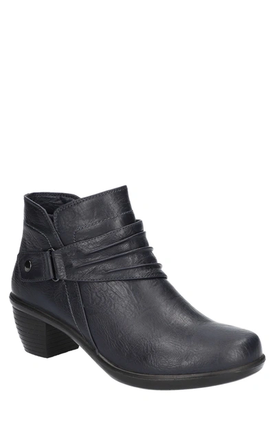 Easy Street Damita Buckle Boot In Navy