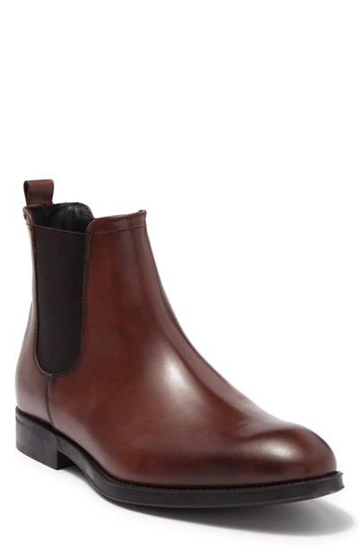 To Boot New York Weaver Leather Chelsea Boot In Bruciato