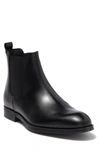 To Boot New York Weaver Leather Chelsea Boot In Crust Black