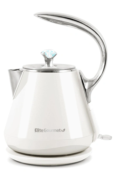 Maxi-matic Elite Platinum 1.2 Liter Cool Touch Electric Kettle In White