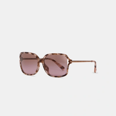 Coach Metal Open Frame Sunglasses In Pink