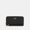 Shop Coach Long Zip Around Wallet In Black