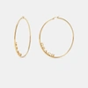 Coach Signature Large Hoop Earrings In Yellow