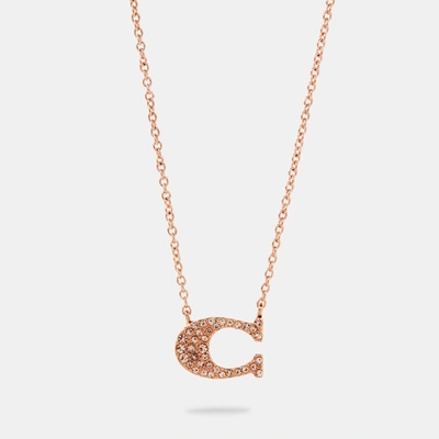 Coach Pave Signature Necklace In Misc