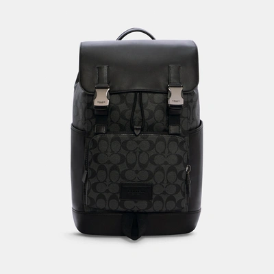 Coach Track Backpack In Signature Canvas In Multi