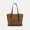 Coach Mollie Tote In Signature Canvas In Beige