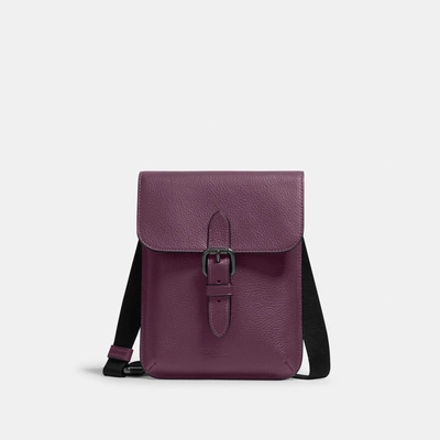Coach Men's Small Hudson Crossbody In Black Antique/oxblood