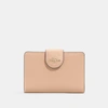 Coach Medium Corner Zip Wallet In Beige