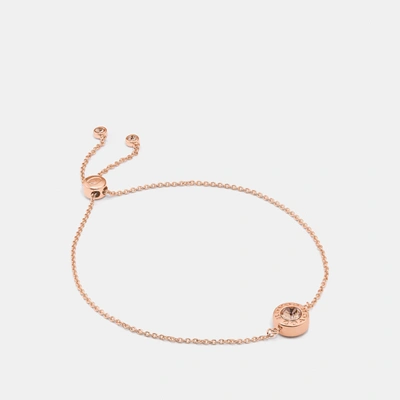 Coach Open Circle Slider Bracelet In Rose Gold